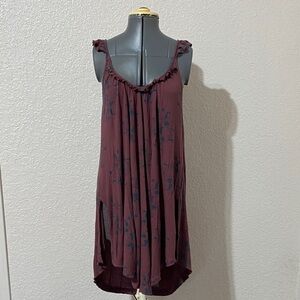 Free People Burgundy High Low Dress